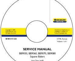 Service Manual on CD for New Holland Balers BB9050 BB9060 BB9070 BB9080