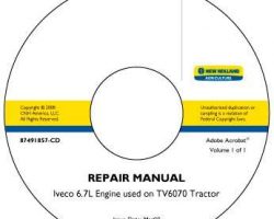 Service Manual on CD for New Holland Tractor model TV6070