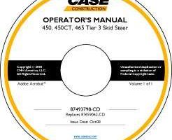Operator's Manual on CD for Case IH Skid steers / compact track loaders model 450