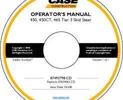 Operator's Manual on CD for Case Skid steers / compact track loaders model 450