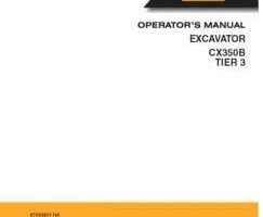 Case Excavators model CX350B Operator's Manual
