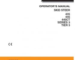 Case Skid steers / compact track loaders model 435 Operator's Manual