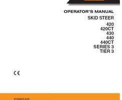 Case Skid steers / compact track loaders model 430 Operator's Manual