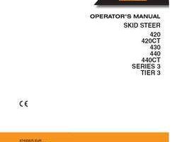 Case Skid steers / compact track loaders model 440CT Operator's Manual