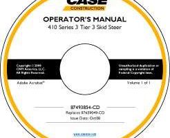 Operator's Manual on CD for Case IH Skid steers / compact track loaders model 410