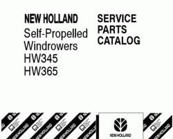 Parts Catalog for New Holland Windrower model HW345