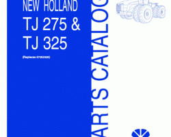 Parts Catalog for New Holland Tractors model TJ325