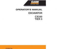 Case Excavators model CX330 Operator's Manual