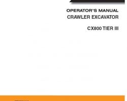 Case Excavators model CX800 Operator's Manual