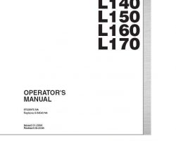New Holland CE Skid steers / compact track loaders model L160 Operator's Manual