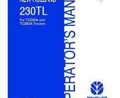 Operator's Manual for New Holland Tractors model 230TL