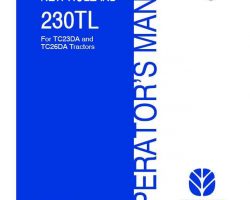 Operator's Manual for New Holland Tractors model TC23DA