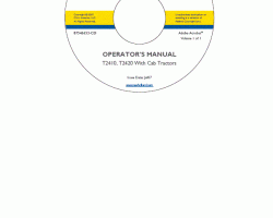 Operator's Manual on CD for New Holland Tractors model T2410