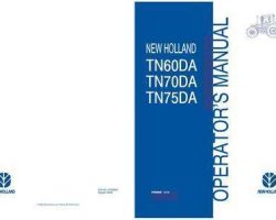 Operator's Manual for New Holland Tractors model TN60DA