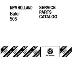 Parts Catalog for New Holland Balers model 505