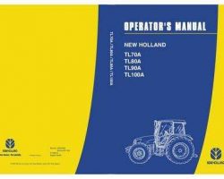 Operator's Manual for New Holland Tractors model TL80A
