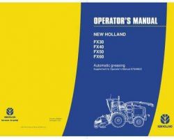 Operator's Manual for New Holland Harvesting equipment model FX50