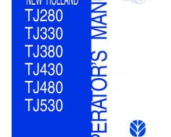 Operator's Manual for New Holland Tractors model TJ280