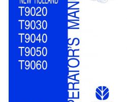 Operator's Manual for New Holland Tractors model T9020