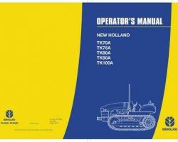 Operator's Manual for New Holland Tractors model TK80A