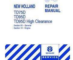 Service Manual for New Holland Tractors model TD75D