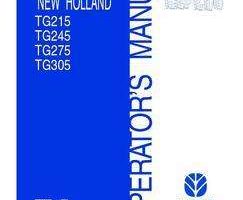 Operator's Manual for New Holland Tractors model TG305