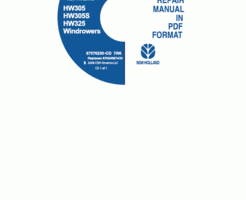 Service Manual on CD for New Holland Windrower model HW305S