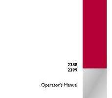 Operator's Manual for Case IH Combine model 2399