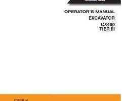 Case Excavators model CX460 Operator's Manual