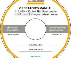 Operator's Manual on CD for Case Skid steers / compact track loaders model 440CT