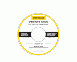 Operator's Manual on CD for New Holland CE Dozers model D85