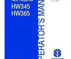 Operator's Manual for New Holland Windrower model HW345