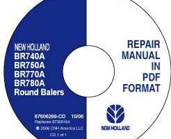 Service Manual on CD for New Holland Balers model BR770A