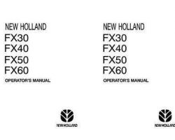 Operator's Manual for New Holland Harvesting equipment model FX40