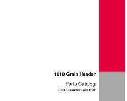 Parts Catalog for Case IH Headers model 1010