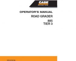 Case Motor graders model 885 Operator's Manual