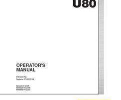 Operator's Manual for New Holland CE Tractors model U80