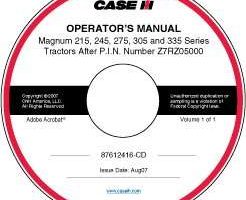 Operator's Manual on CD for Case IH Tractors model Magnum 245