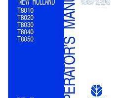 Operator's Manual for New Holland Tractors model T8020