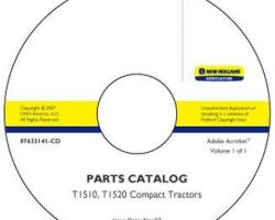 Parts Catalog on CD for New Holland Tractors model T1520