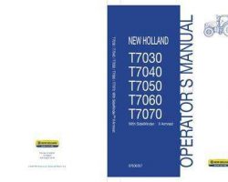 Operator's Manual for New Holland Tractors model T7050