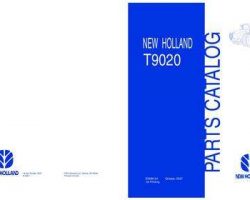 Parts Catalog for New Holland Tractors model T9020