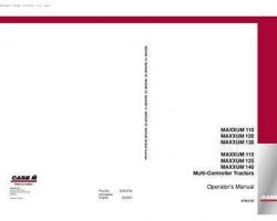 Operator's Manual for Case IH Tractors model MAXXUM 125