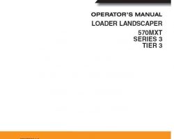 Case Loader backhoes model 570MXT Operator's Manual