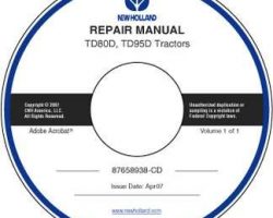 Service Manual on CD for New Holland Tractors model TD80D