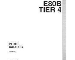 Parts Catalog for New Holland CE Excavators model E80B