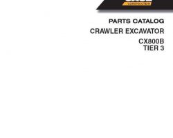 Parts Catalog for Case Excavators model CX800B