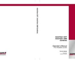 Operator's Manual for Case IH Combine model AF2377