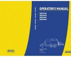 Operator's Manual for New Holland Balers model BB950A