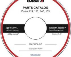 Parts Catalog on CD for Case IH Tractors model PUMA 140